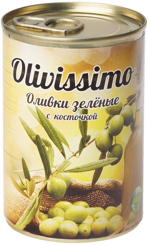 Оливки зеленые с косточкой Olivissimo 300мл оливки itlv с косточкой 314 мл