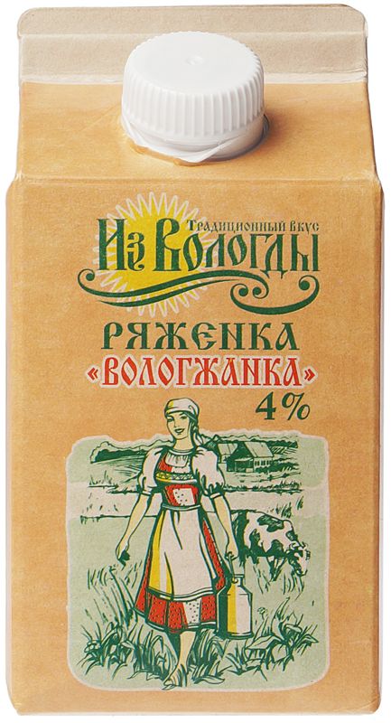 Ряженка Вологжанка 4% жир. 10 суток 470г ряженка дмитрогорский продукт 4% 450 г