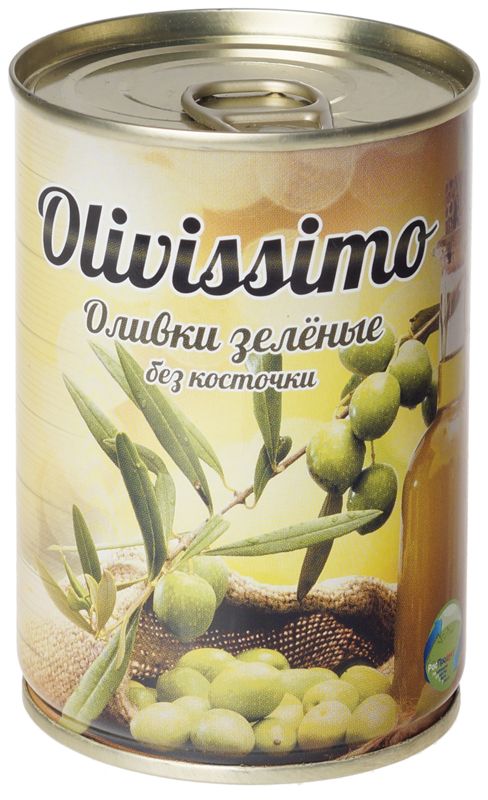 Оливки зеленые без косточки Olivissimo 280г